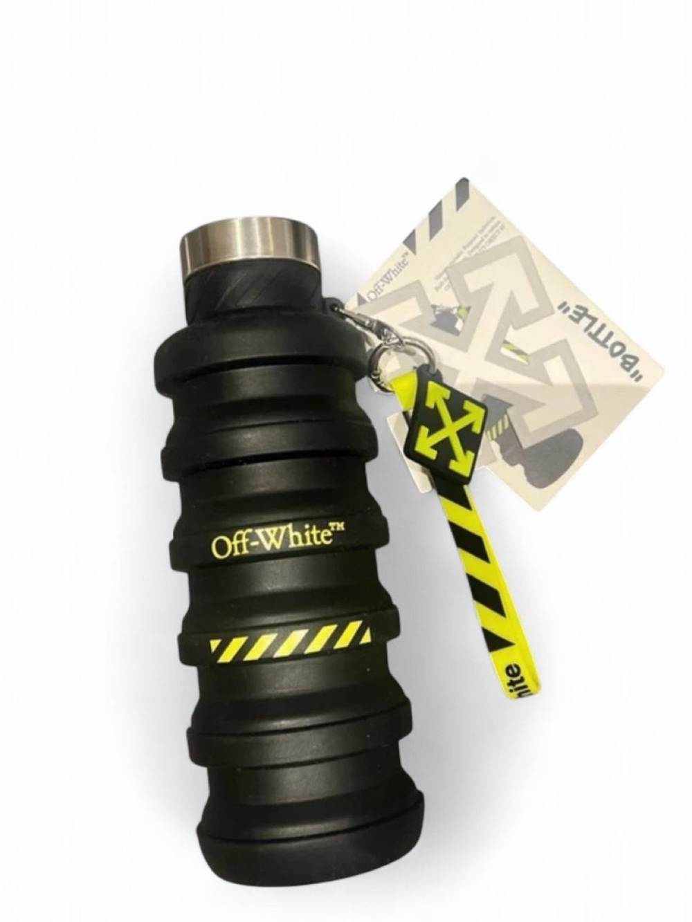 Off-White limited edition water bottle and key chain